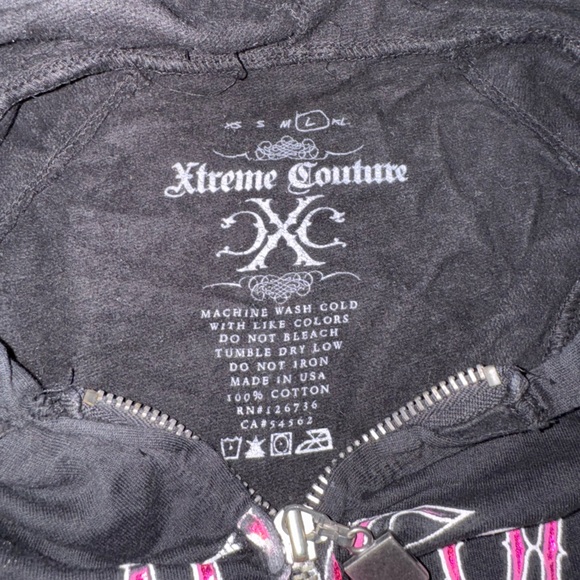 Women's XTREME COUTURE TYPHOON BLACK HOODIE - Picture 2 of 3